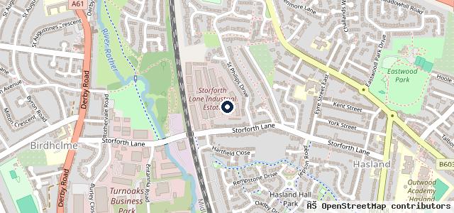 Map showing the location of Cherrys MOT Centre