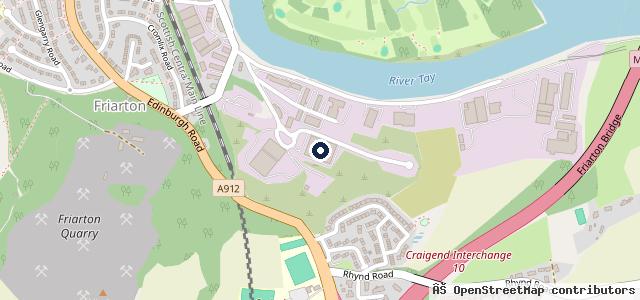 Map showing the location of Perth & Kinross Council - Friarton Depot