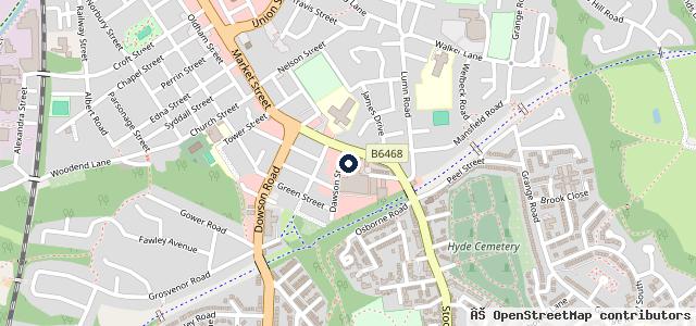 Map showing the location of Stoneacre Hyde