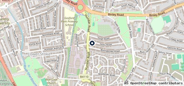 Map showing the location of Hollis Road Garage