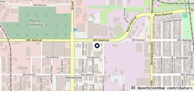 Map showing the location of Western Auto Body Ltd.