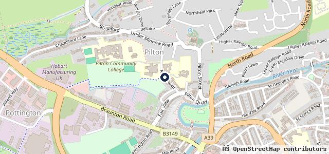 Map showing the location of Abbey Garage | Barnstaple