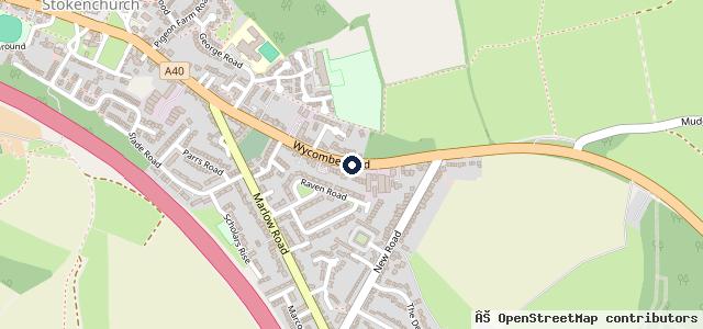 Map showing the location of Stokenchurch Service Centre