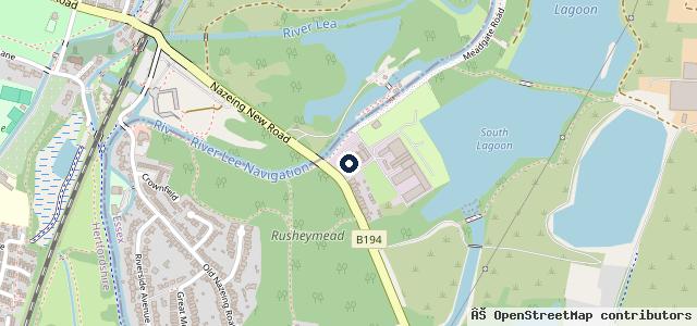 Map showing the location of Rye Street Broxbourne, BODYSHOP