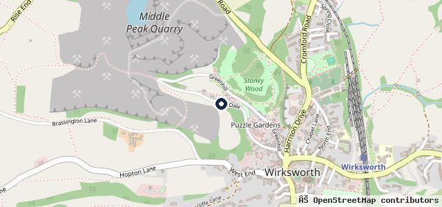 Map showing the location of Almark garage