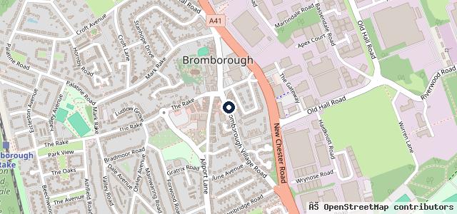 Map showing the location of Bromborough Road Car Sales