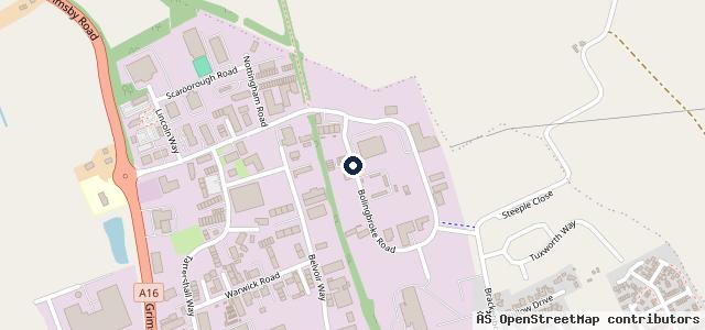Map showing the location of RCM Garage Services Louth