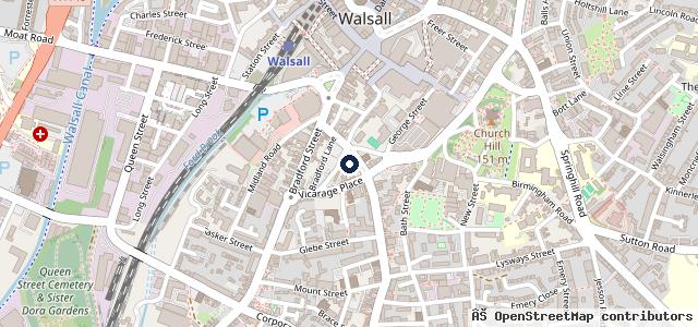 Map showing the location of Halfords Autocentre Walsall
