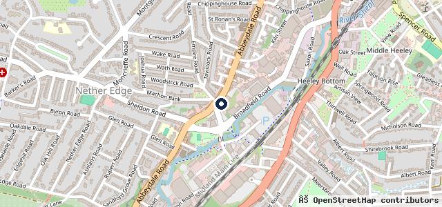Map showing the location of Abbeydale MOT Centre