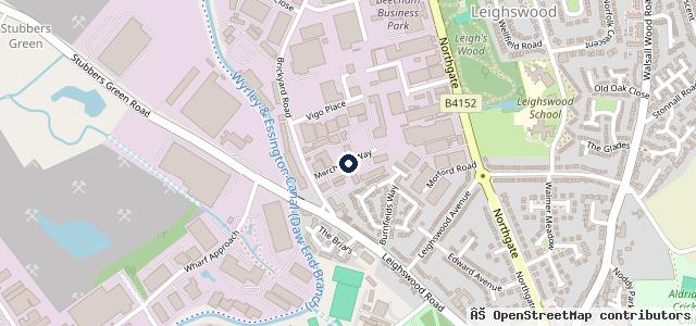 Map showing the location of Aldridge Diagnostics