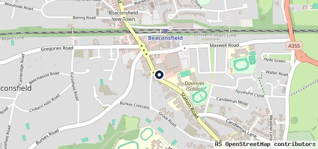 Map showing the location of Mercedes-Benz of Beaconsfield