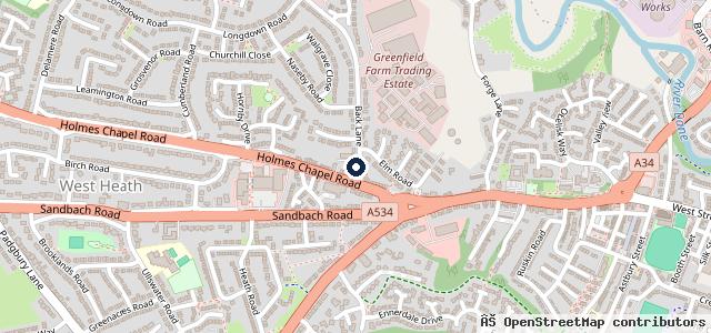 Map showing the location of Cheshire Mini Specialist