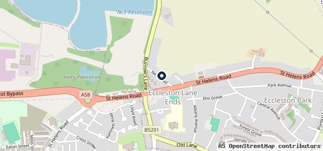 Map showing the location of New Road Garage