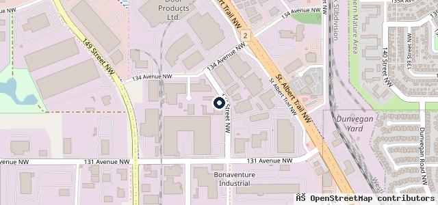 Map showing the location of Carstar Edmonton North Auto Repair