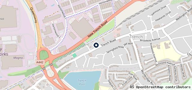 Map showing the location of Telford Engine Centre