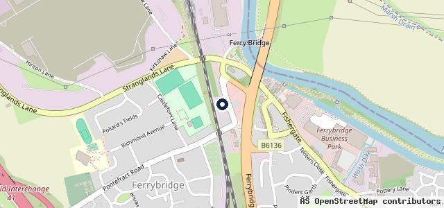 Map showing the location of Thorpe Brothers Garage