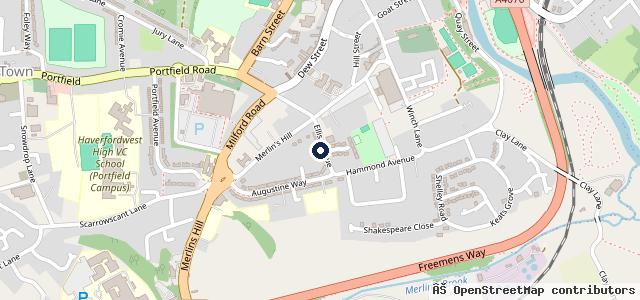 Map showing the location of Protyre Haverfordwest