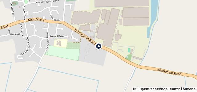 Map showing the location of Keyingham Service Station