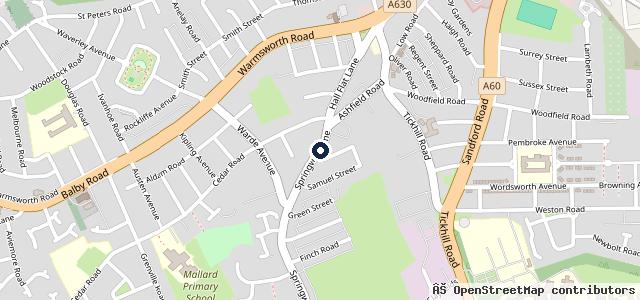 Map showing the location of Springwell Car Care | Doncaster