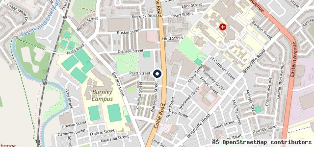 Map showing the location of Pratt Street MOT Centre