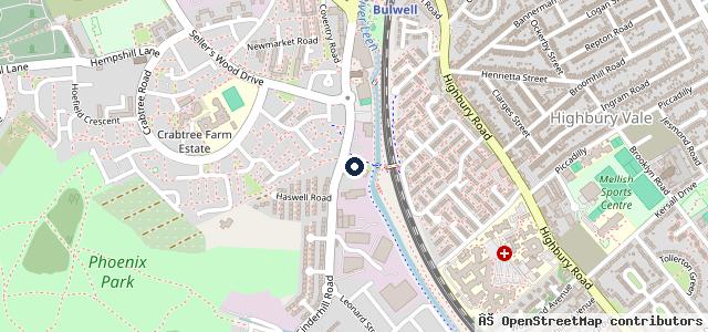 Map showing the location of Bulwell Auto Services