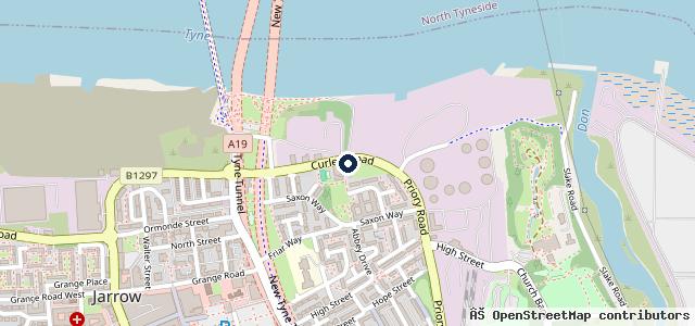 Map showing the location of Jarrow Tyre & Auto Centre