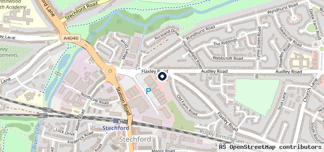 Map showing the location of Stechford MOTs