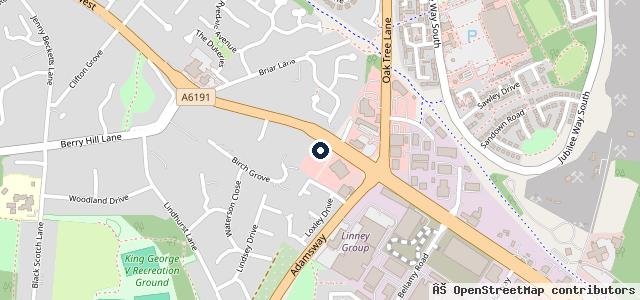 Map showing the location of Evans Halshaw Peugeot Mansfield
