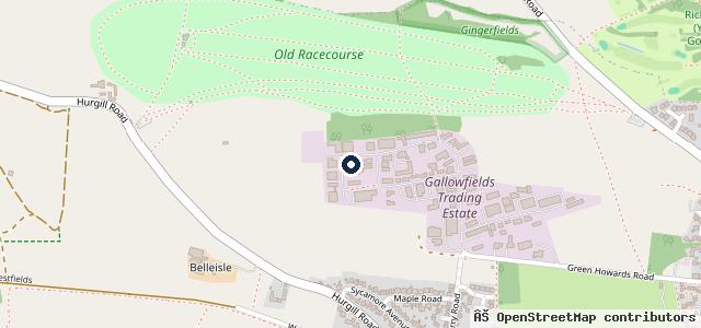 Map showing the location of Victoria Garages