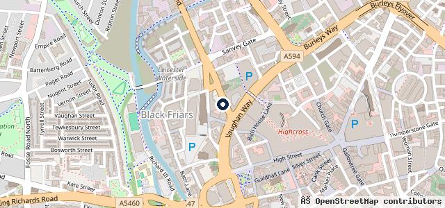Map showing the location of The Car Wash Company Leicester (Highcross)