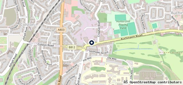 Map showing the location of Bishopbriggs MOT & Tyre Centre