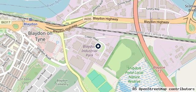 Map showing the location of Chainbridge road MOT