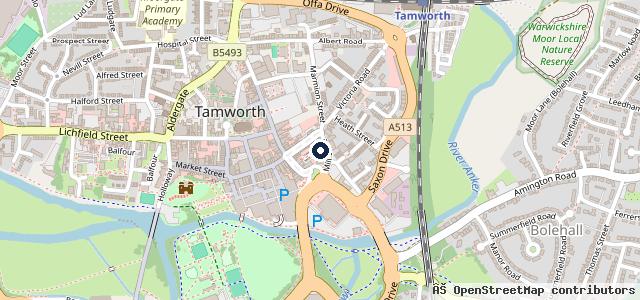 Map showing the location of Tamworth Mobile Mechanics