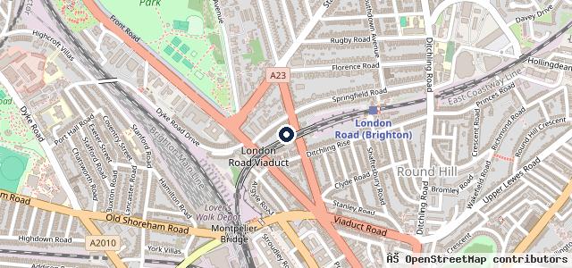 Map showing the location of Grove Garage