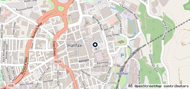 Map showing the location of Specsavers Opticians and Audiologists - Halifax