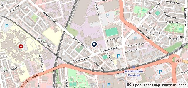Map showing the location of Rybrook Jaguar, Warrington