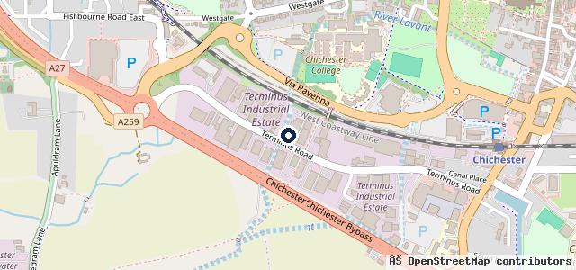 Map showing the location of Chichester M O T Centre Ltd