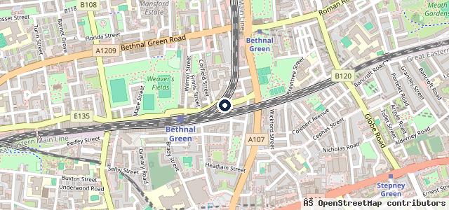 Map showing the location of Coborn Garage ltd