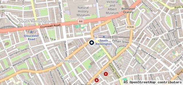 Map showing the location of H.R. Owen