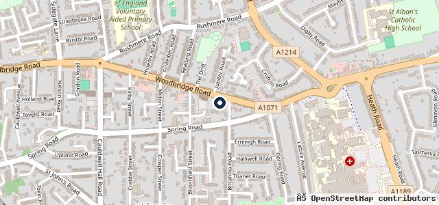 Map showing the location of HiQ Tyres & Autocare Ipswich