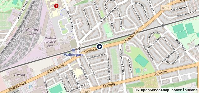 Map showing the location of Neptune Garage | Newcastle upon Tyne