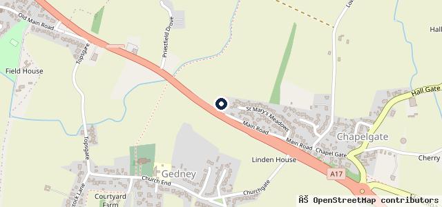 Map showing the location of Godfreys Garage | Spalding