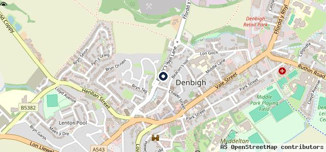 Map showing the location of Pen-Y-Bryn Autos
