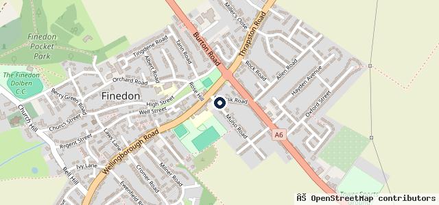 Map showing the location of Evolution mot centre | Wellingborough