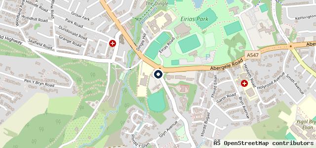 Map showing the location of Colwyn Bay Motorcycles
