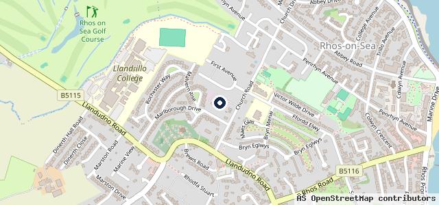 Map showing the location of Rhos Motors