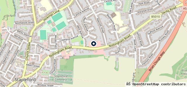 Map showing the location of Sandicliffe Stapleford Service
