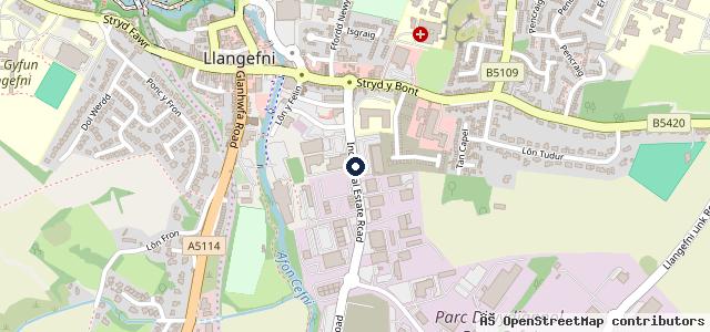 Map showing the location of Huws Gray | Llangefni