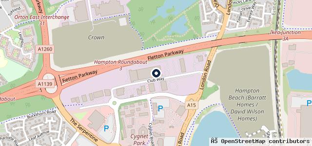 Map showing the location of Car Nation Peterborough