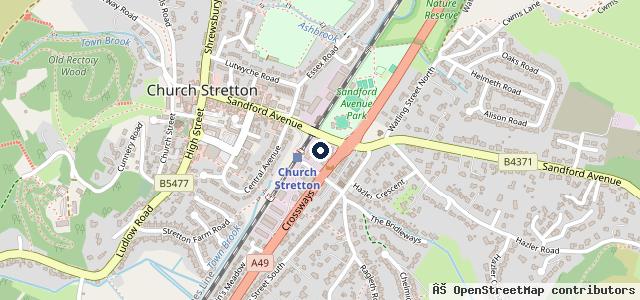 Map showing the location of THE Central Garage